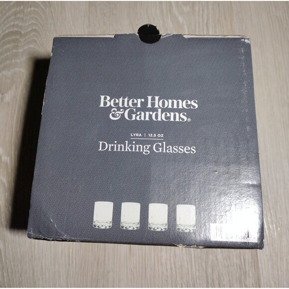 Set of 3 - 12.5oz Drinking Glasses - Dimpled Blown Glass Design - Better Homes&G - Picture 4 of 4